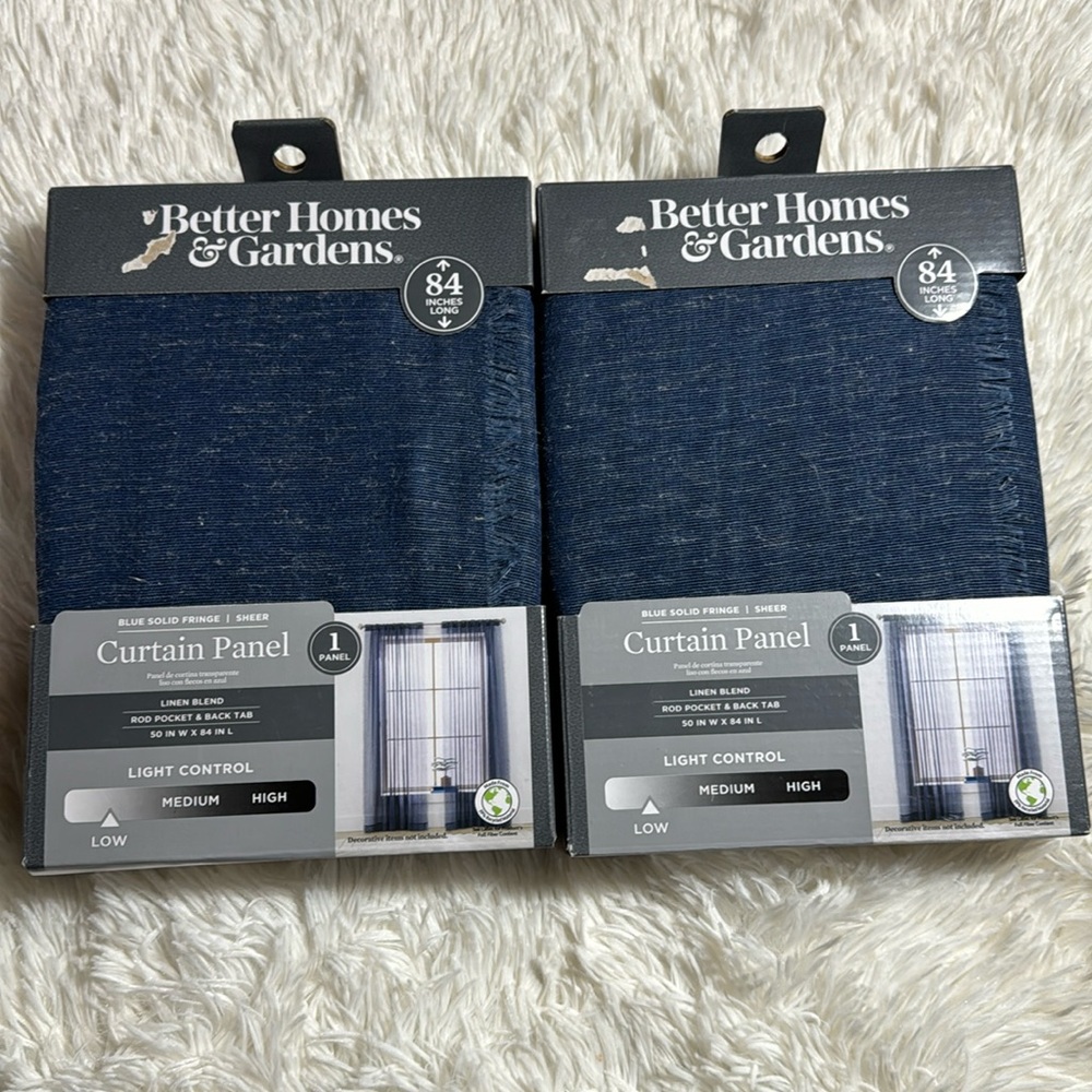 Better Homes & Gardens Solid Fringe 84"Single Curtain Panel - Picture 3 of 7